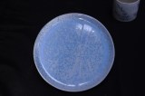 assiette plate bleu cristal